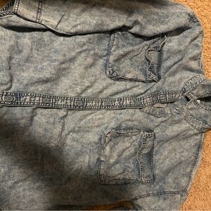 American Eagle Outfitters Gray Denim Shirt